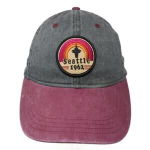 Seattle 1962 Strapback Baseball Cap Multicolor One Size Adjustable Space Needle